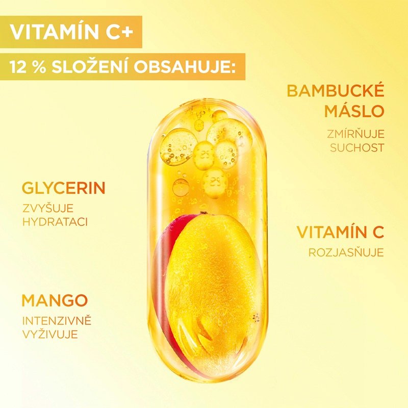 Garnier Body Food Krém na rozjasnění pokožky Mango + Vitamin C - 3